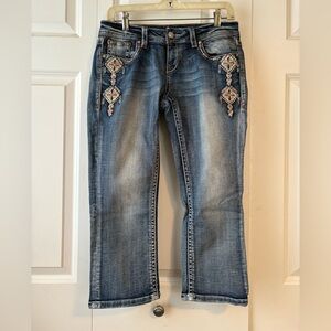 Grace in LA crop Jeans with Embroidery